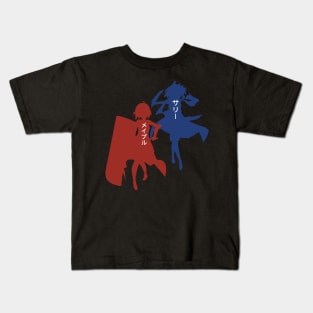 BOFURI Maple and Sally : Anime Characters Figure in Silhouette Design with Her Japanese Name Kids T-Shirt